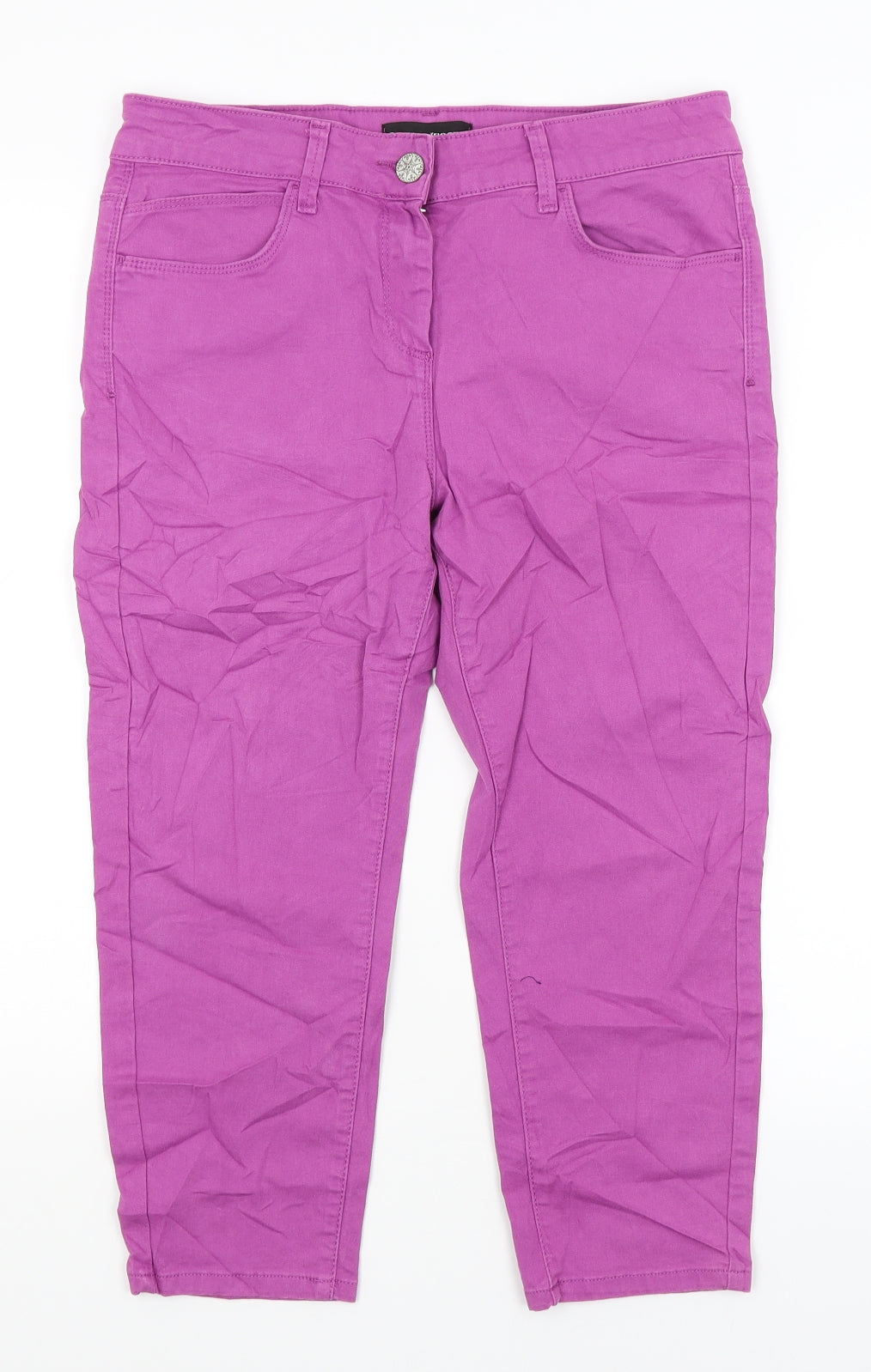 M&S Womens Purple   Cropped Jeans Size 12 L21 in
