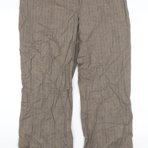 F&F Womens Brown Striped  Trousers  Size 14 L28 in