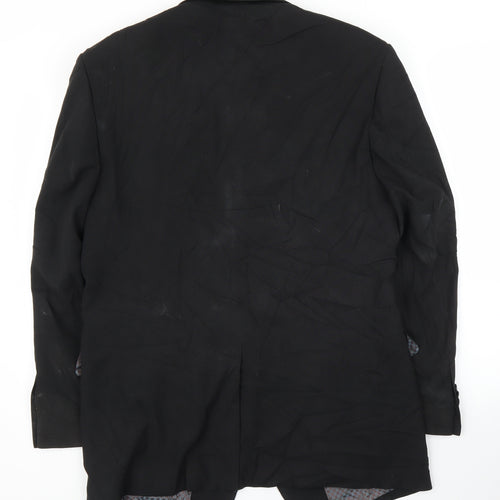 Henley & Knight Mens Black   Jacket Suit Jacket Size 40