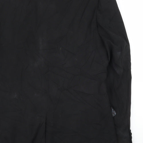 Henley & Knight Mens Black   Jacket Suit Jacket Size 40
