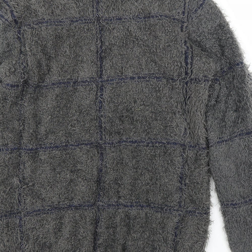 AKD A WEST Womens Grey Check  Pullover Jumper Size 10