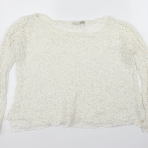 Primark Womens White   Pullover Jumper Size 12