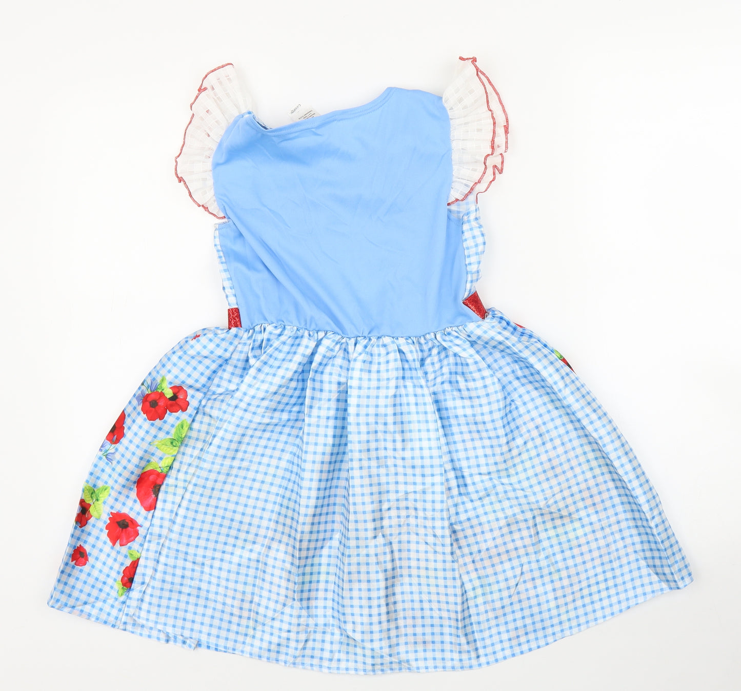 George Girls Blue Floral  A-Line  Size 7-8 Years  - Wizard of Oz
