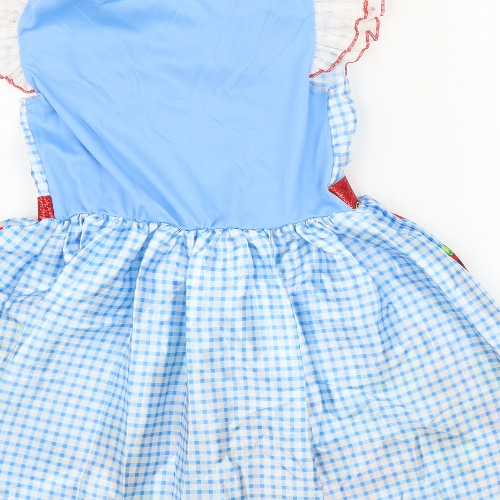 George Girls Blue Floral  A-Line  Size 7-8 Years  - Wizard of Oz