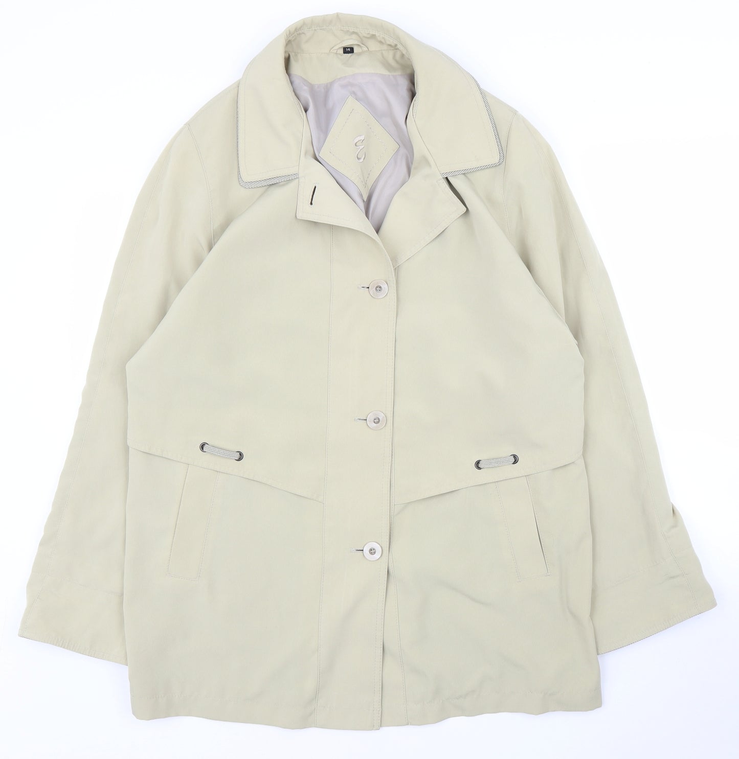 Preworn Womens Beige   Parka Coat Size 14