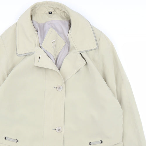 Preworn Womens Beige   Parka Coat Size 14