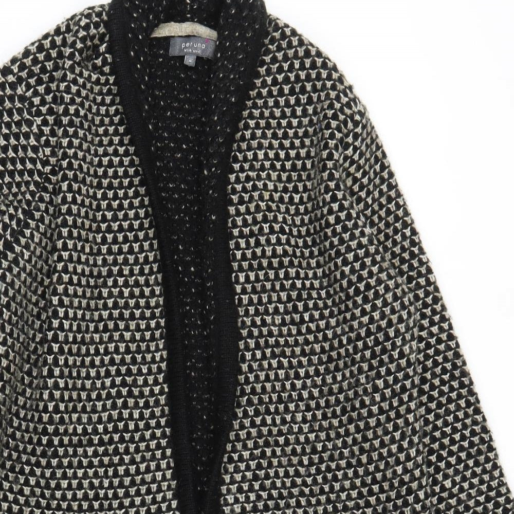 Per Una Womens Black Geometric  Cardigan Jumper Size M