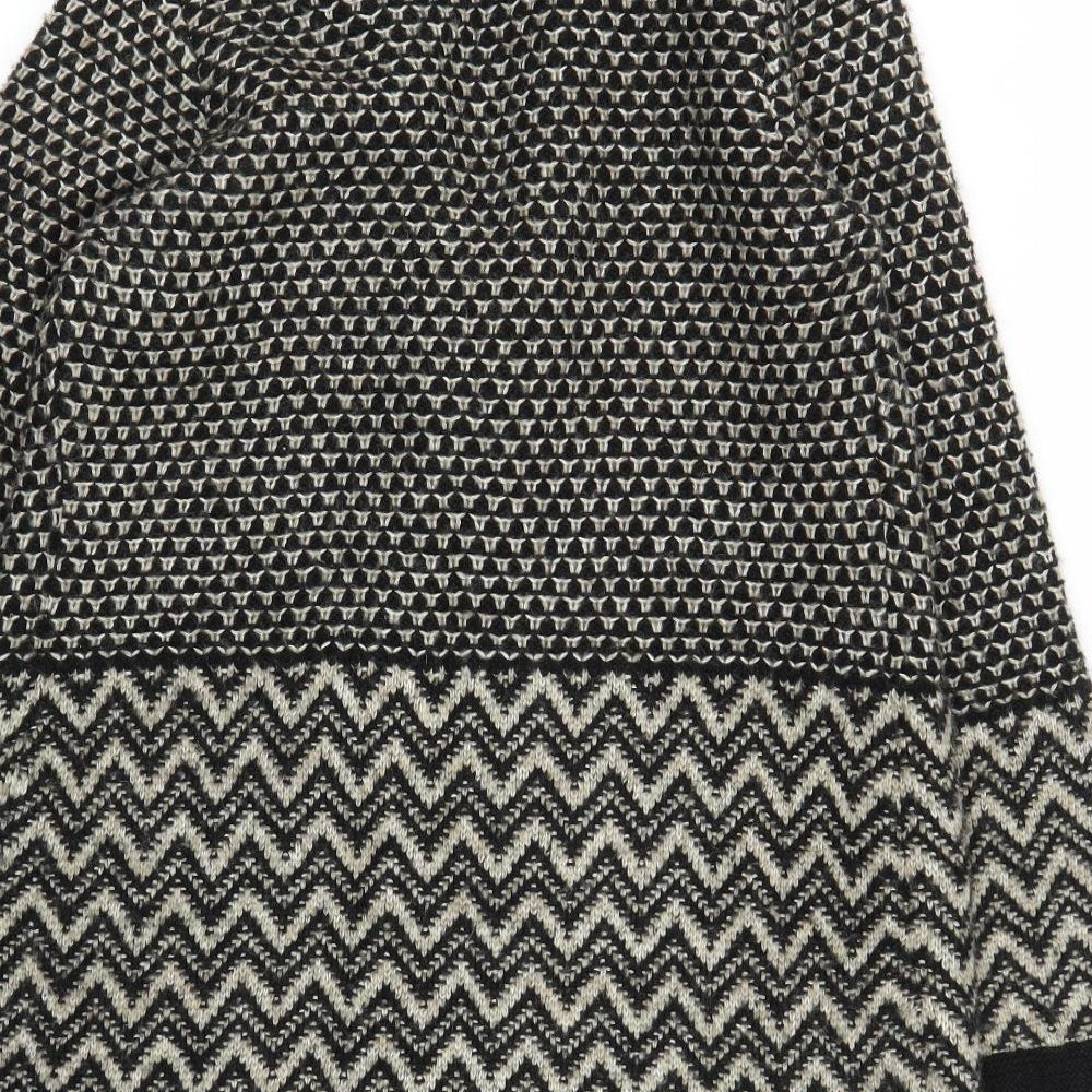 Per Una Womens Black Geometric  Cardigan Jumper Size M