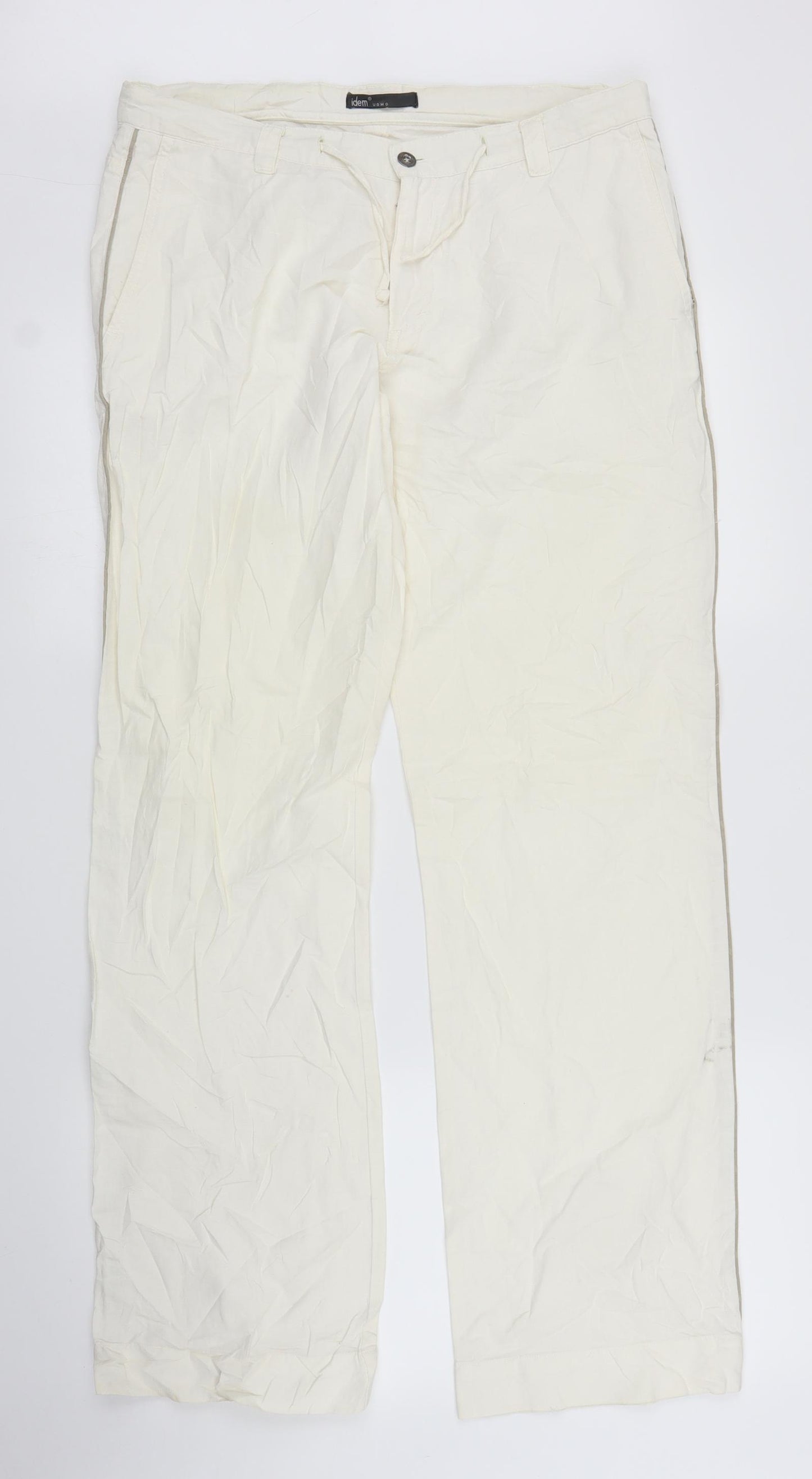 Idem Womens White   Trousers  Size 32 in L32 in