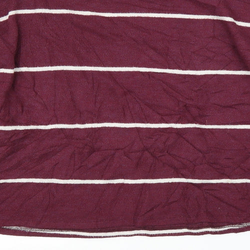 New Look Womens Purple Striped  Pullover Jumper Size M