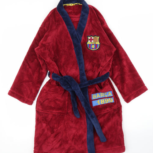 M&S Boys Purple Solid   Robe Size 7-8 Years  - FCB Barcelona