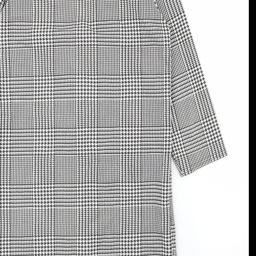 Miss Pap Womens Grey Houndstooth  Jacket  Size 8