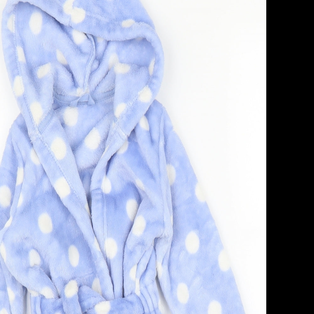 M&S Girls Blue Polka Dot  Capri Robe Size 2-3 Years