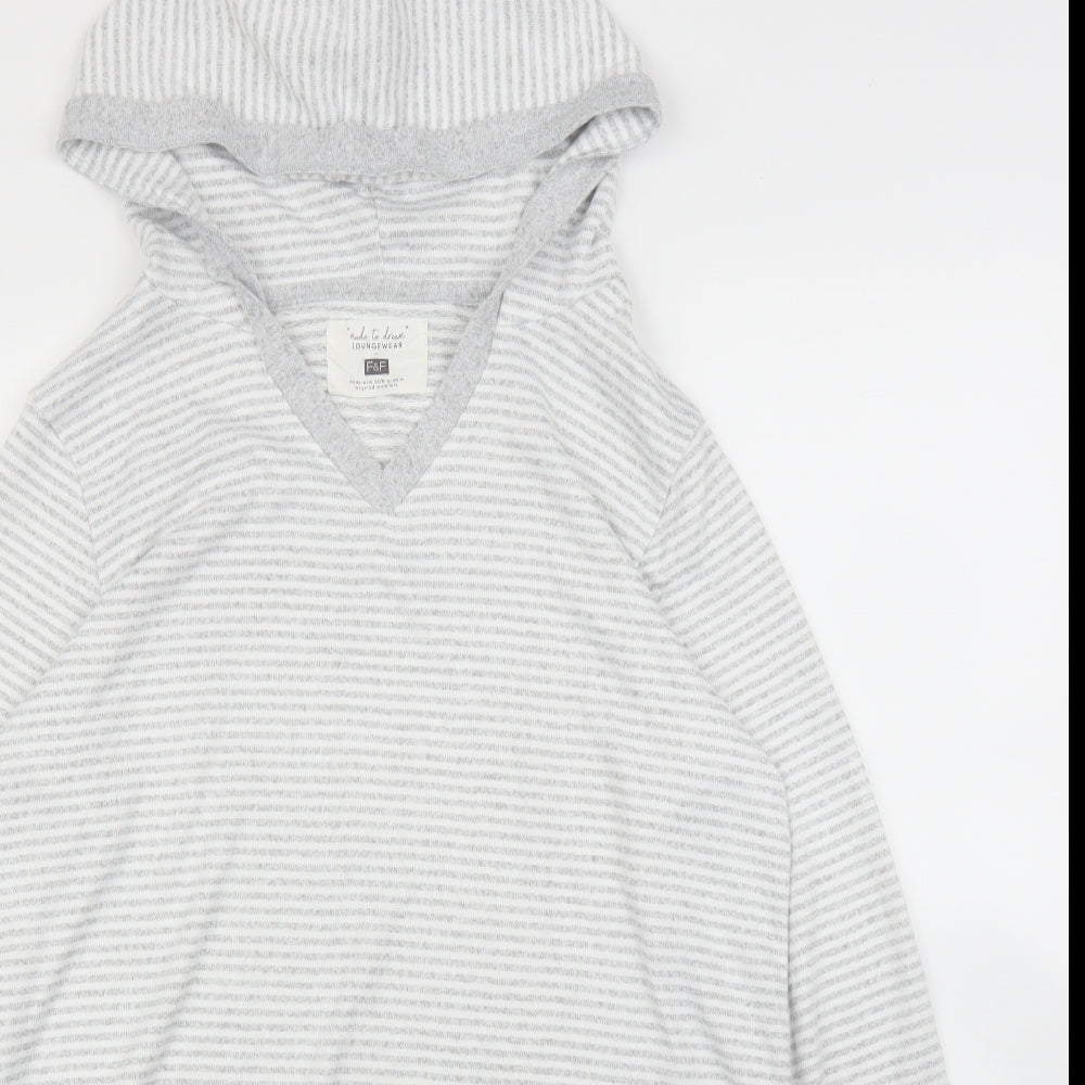F&F Womens Grey Striped  Capri Gown Size M  - Recycled materials