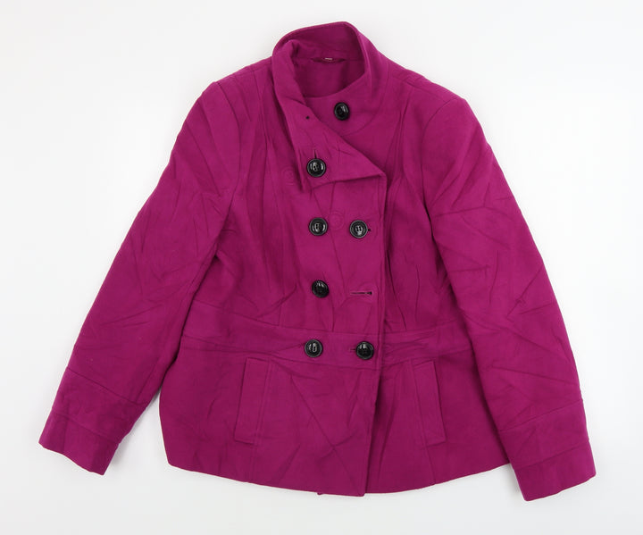 EWM Womens Purple Jacket Coat Size 14