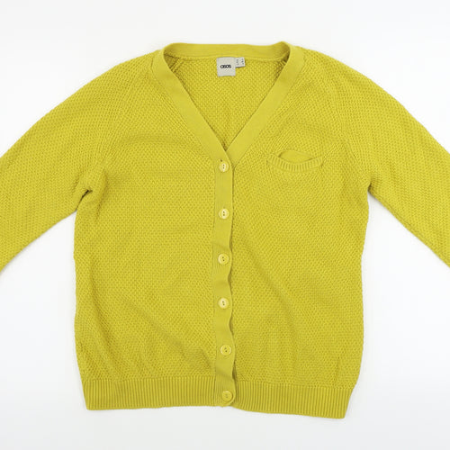 ASOS Womens Yellow   Cardigan Jumper Size 8