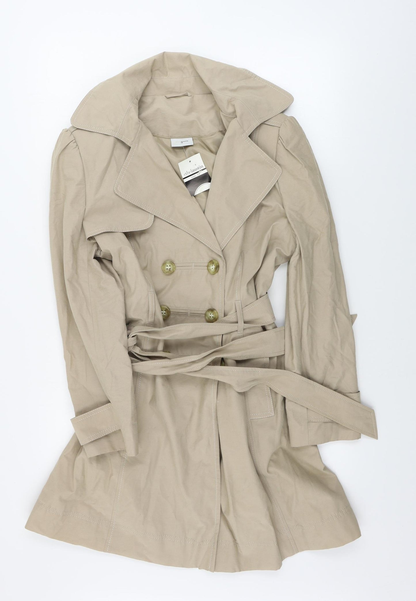 Ethel Austin  Womens Beige   Jacket Coat Size 14