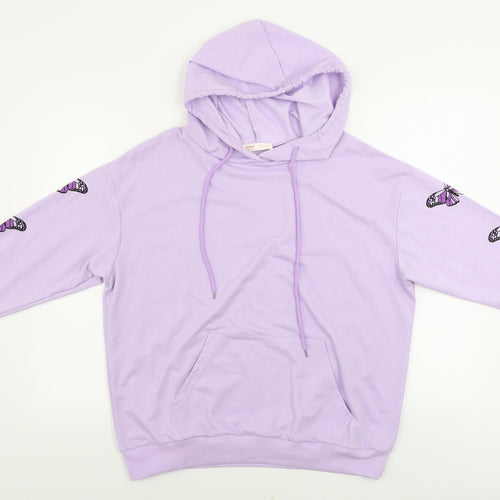 ROMWE Womens Purple   Pullover Hoodie Size 8