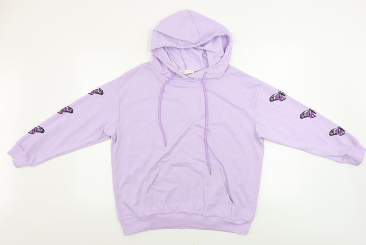 ROMWE Womens Purple Pullover Hoodie Size 8