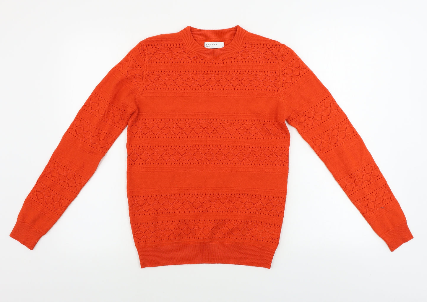 Papaya  Womens Orange   Pullover Jumper Size 8