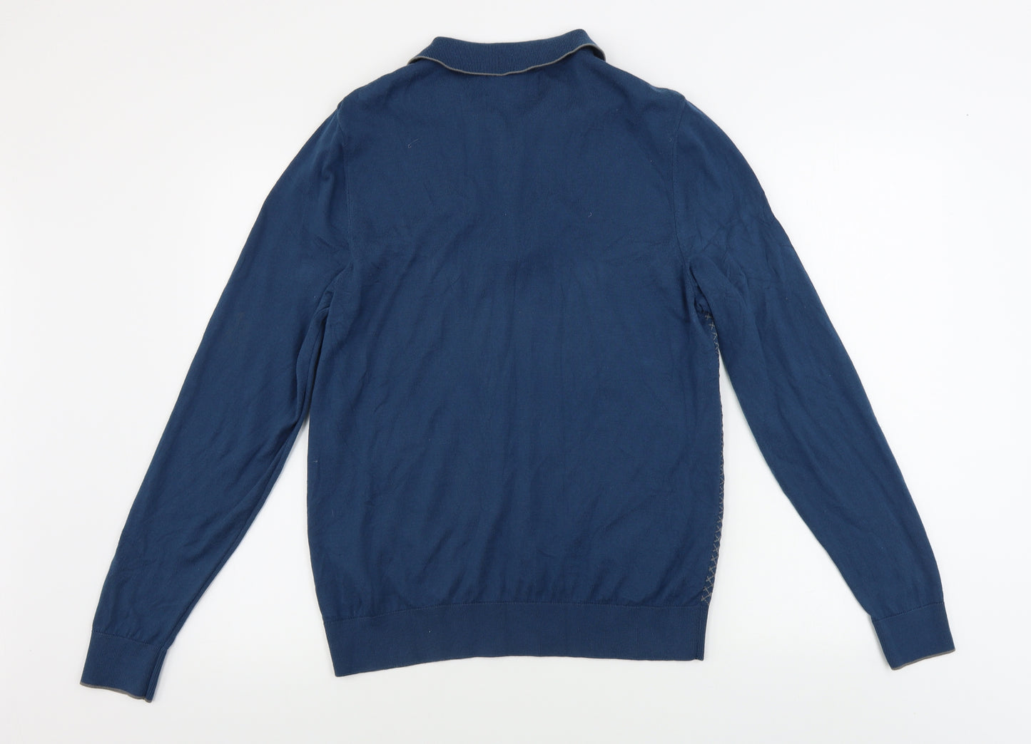 Marks and Spencer  Mens Blue Geometric   Polo Size M