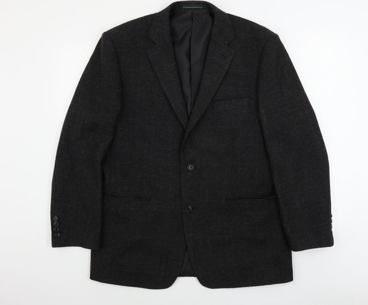 greenwoods Mens Black Jacket Blazer Size 40