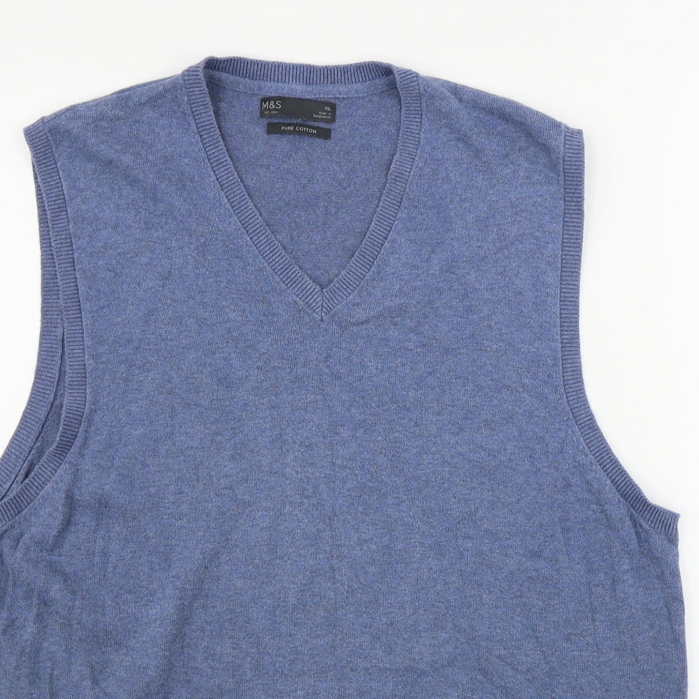 Marks and Spencer  Mens Blue   Vest Jumper Size XL