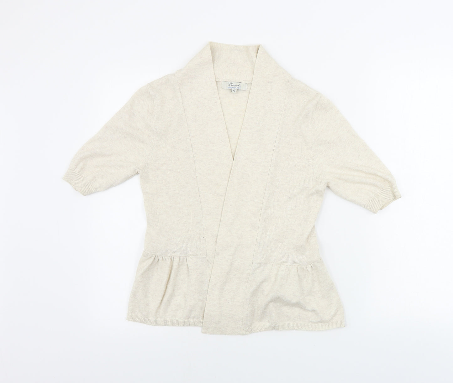 Peacocks  Womens Beige   Cardigan Jumper Size 12