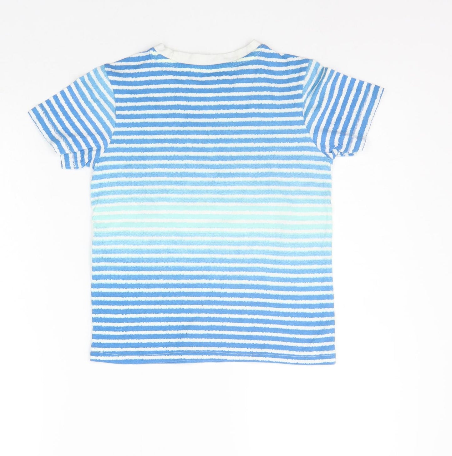 Nutmeg Boys Blue Striped  Basic T-Shirt Size 5-6 Years