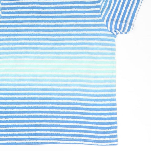 Nutmeg Boys Blue Striped  Basic T-Shirt Size 5-6 Years