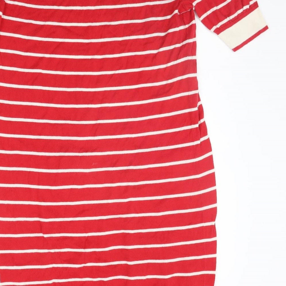 George Womens Red Striped  Jumper Dress  Size 16