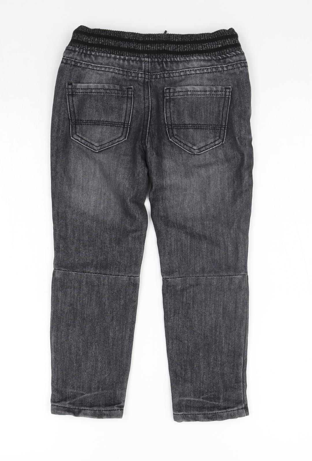 Primark Boys Grey Ikat  Chino Trousers Size 4-5 Years