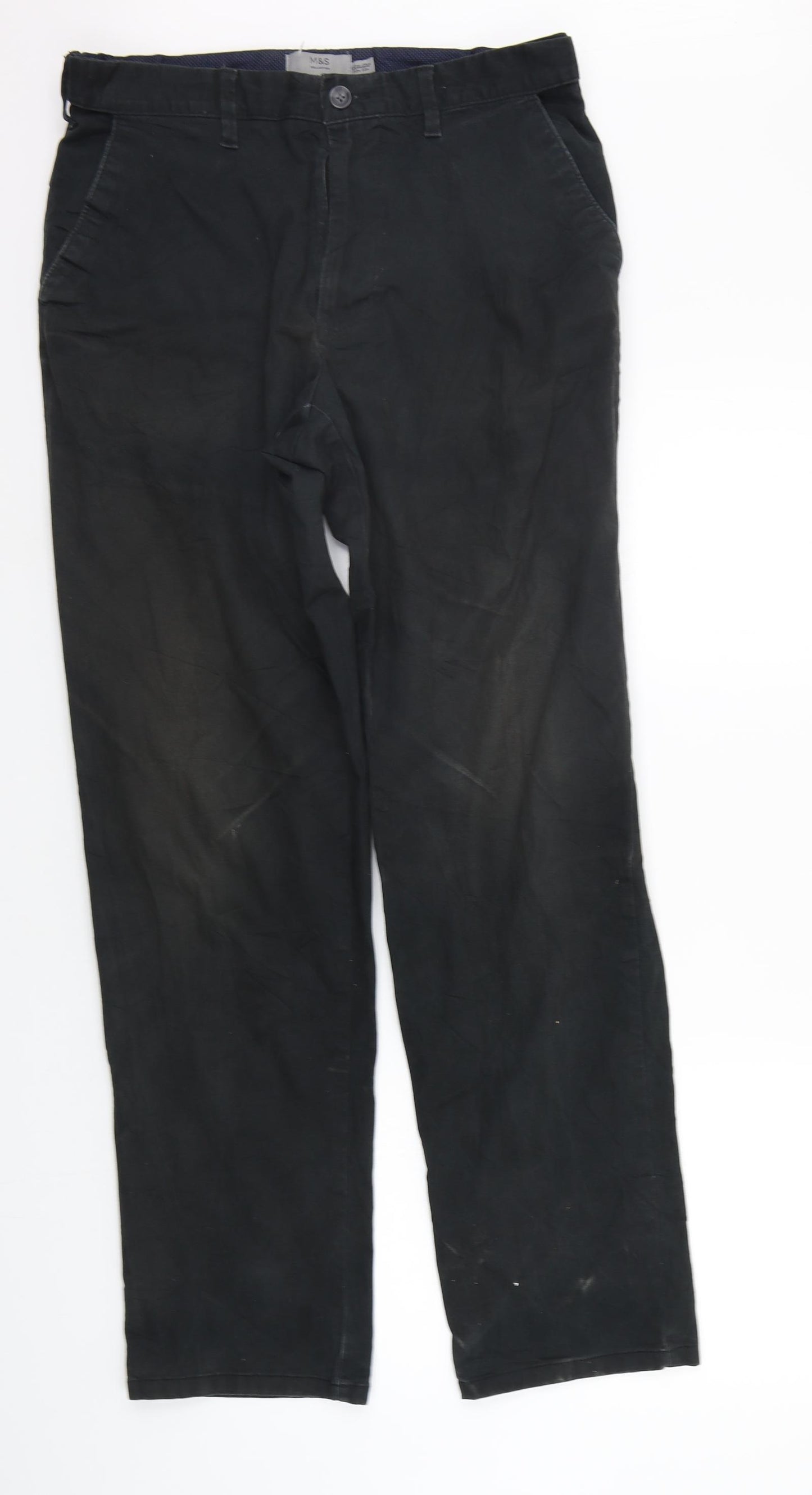 Marks and Spencer Mens Black   Trousers  Size 32 in L33 in