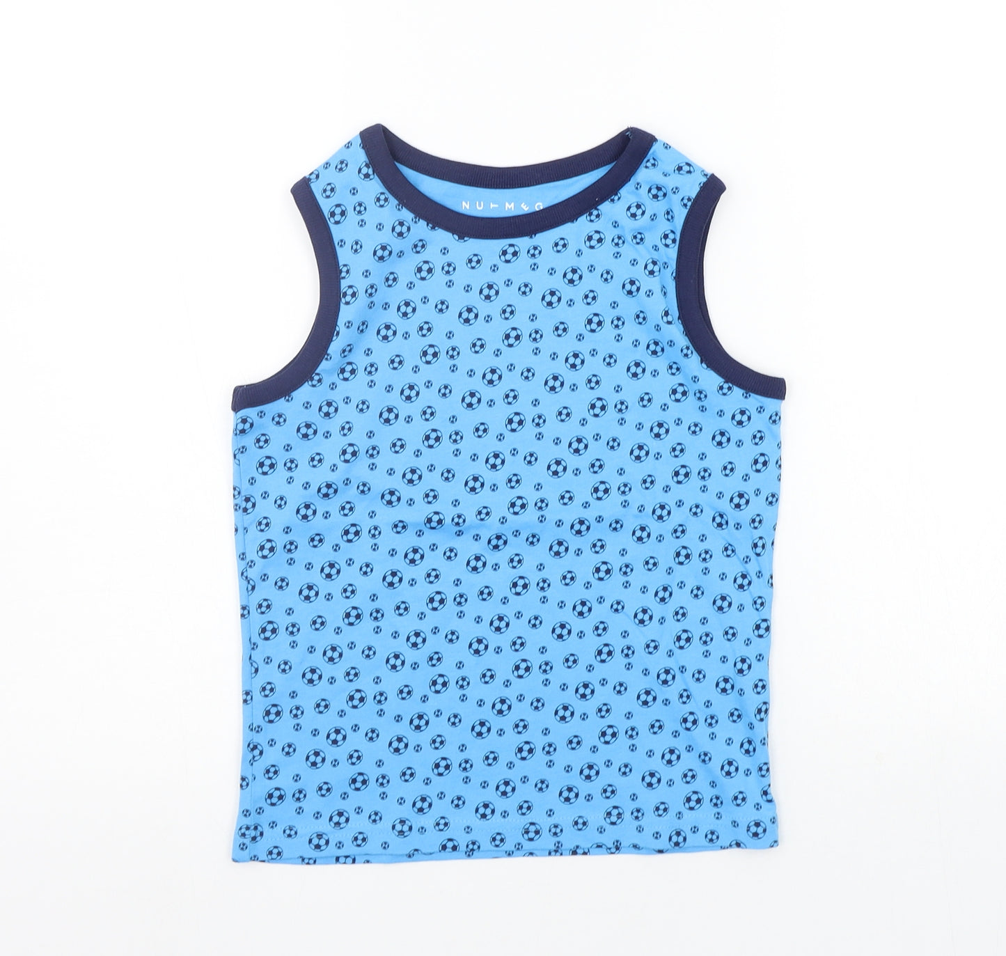 Nutmeg Boys Blue Geometric  Basic Tank Size 5-6 Years