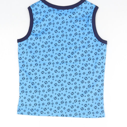 Nutmeg Boys Blue Geometric  Basic Tank Size 5-6 Years