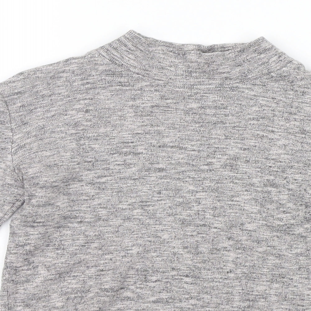 NEXT Girls Grey   Basic T-Shirt Size 7 Years