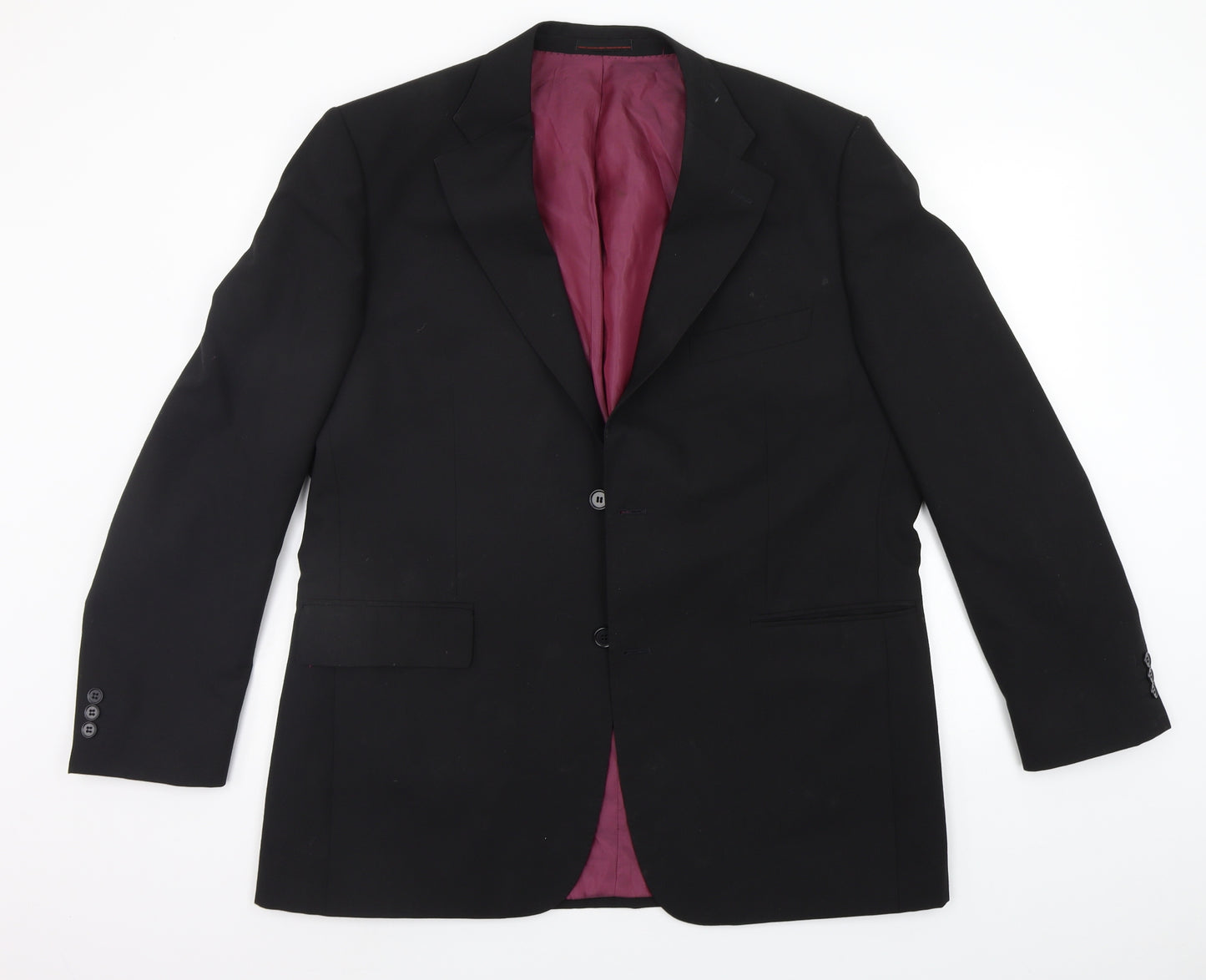 1860 Menswear Mens Black   Jacket Suit Jacket Size S