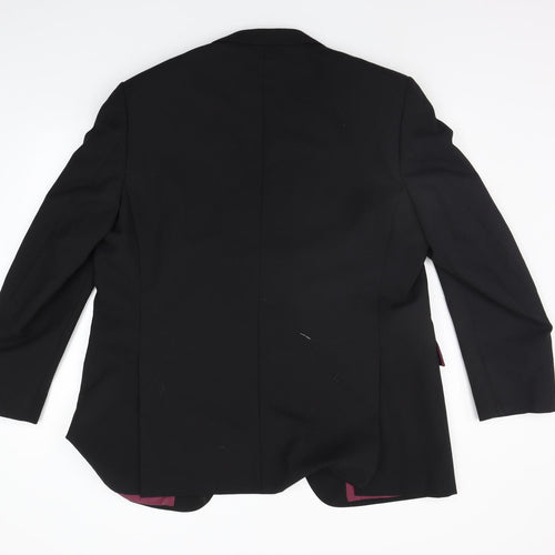 1860 Menswear Mens Black   Jacket Suit Jacket Size S