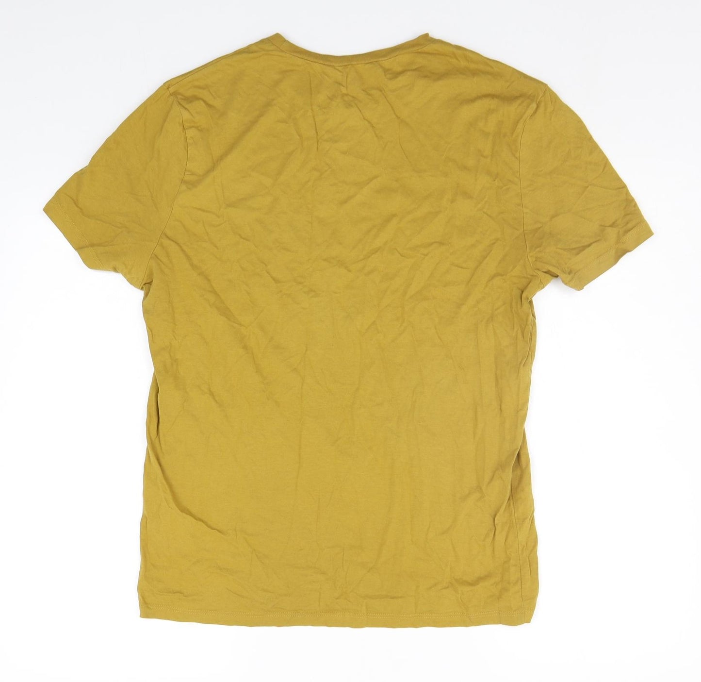 Topman Mens Yellow    T-Shirt Size M