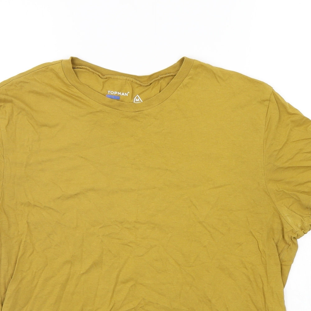 Topman Mens Yellow    T-Shirt Size M