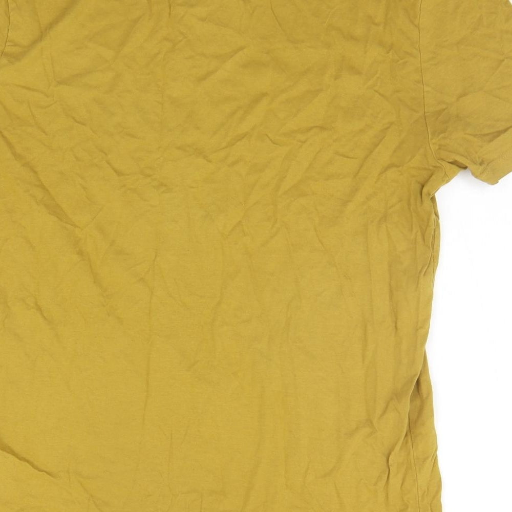 Topman Mens Yellow    T-Shirt Size M