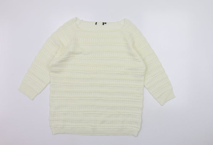 Mia Moda Womens Yellow   Pullover Jumper Size XL