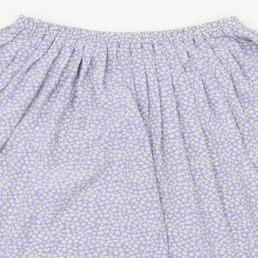 Eastex Womens Blue Geometric  A-Line Skirt Size 18  - Elasticated Waist