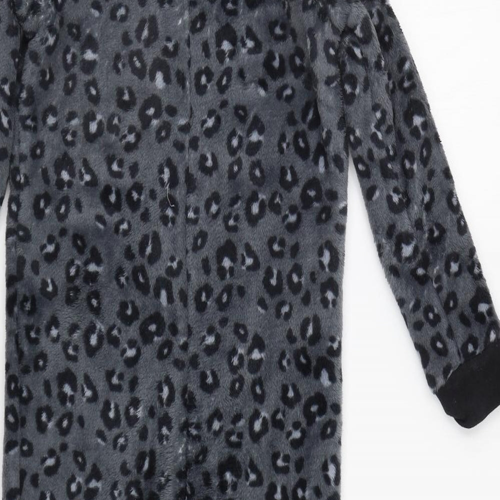 Marks and Spencer Girls Grey Animal Print  Top Bodysuit Size 7-8 Years