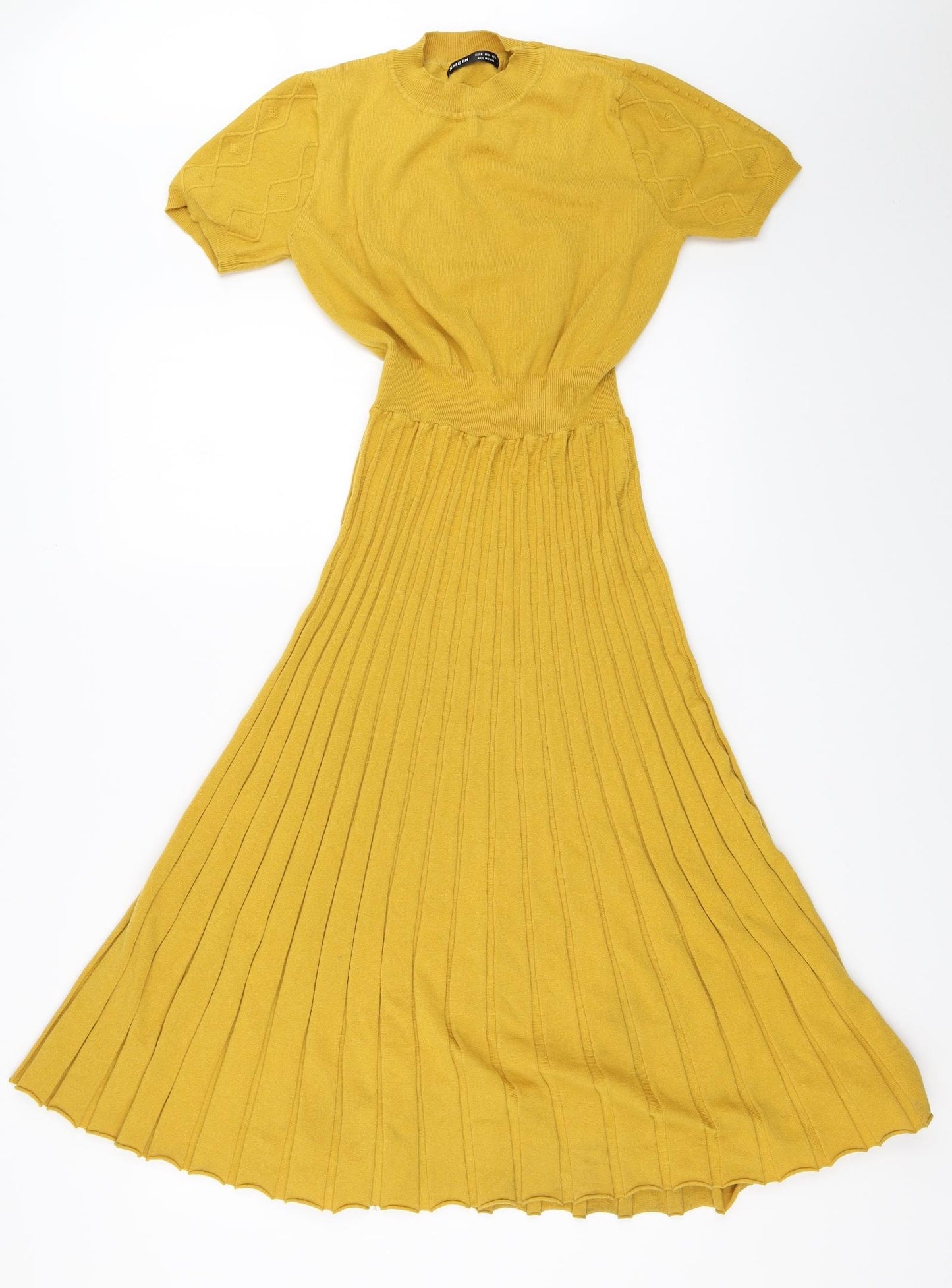 SheIn Womens Yellow   Fit & Flare  Size M