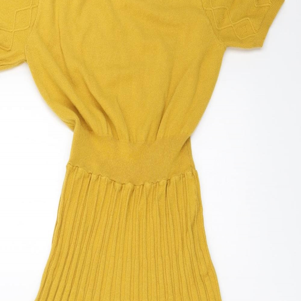 SheIn Womens Yellow   Fit & Flare  Size M