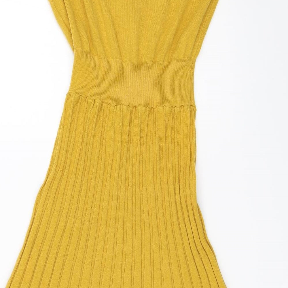 SheIn Womens Yellow   Fit & Flare  Size M