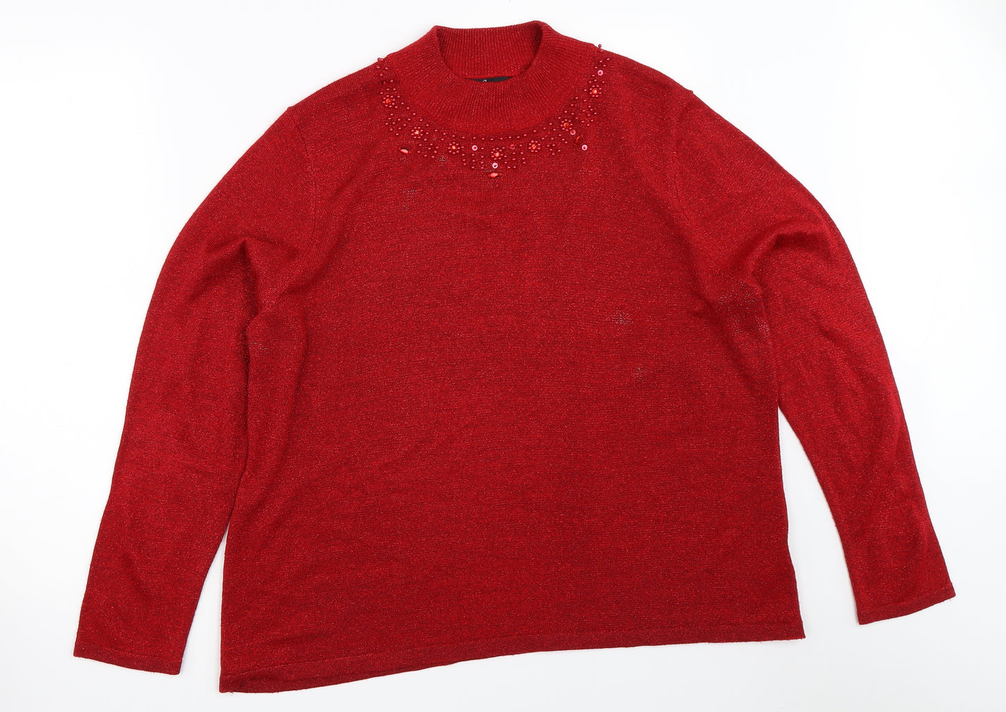 BM Womens Red   Pullover Jumper Size L