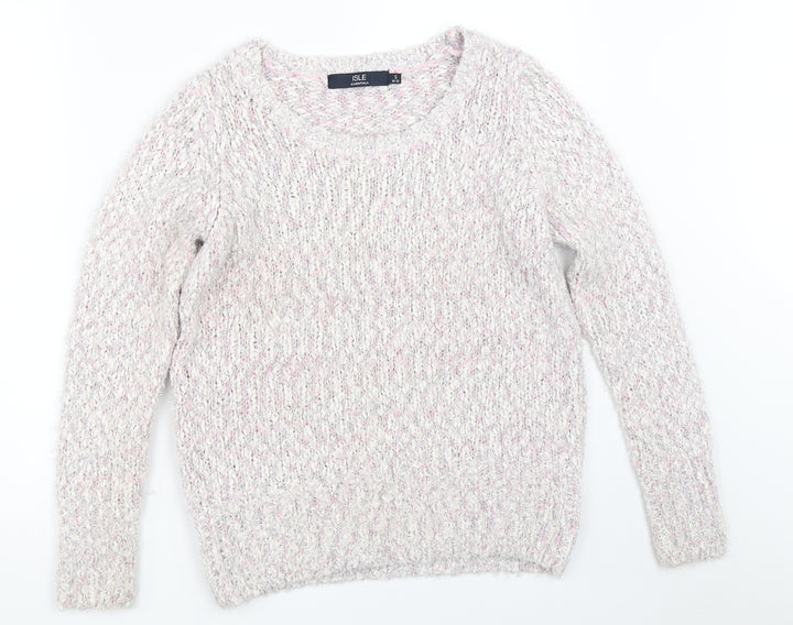 Isle Womens Pink Pullover Jumper Size S
