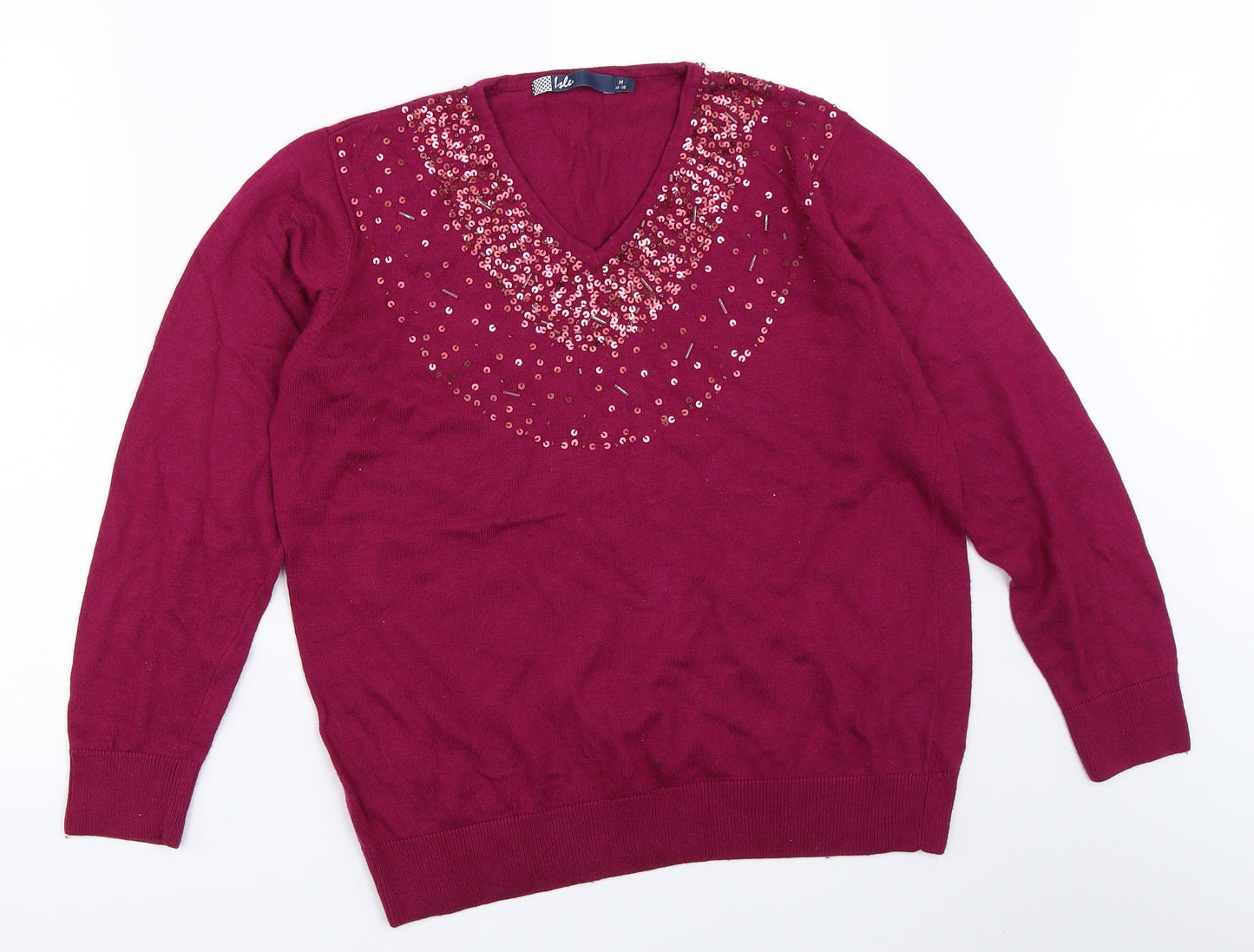 Isle Womens Purple   Pullover Jumper Size M